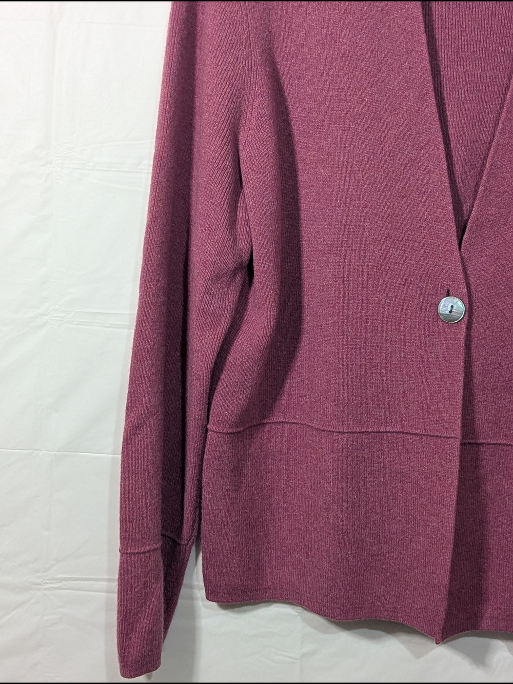 Charter Club 100% Cashmere Cardigan Sweater Pink Large Soft Luxe Minimalist - Picture 5 of 13
